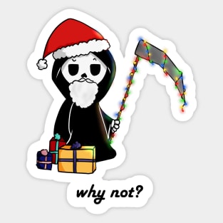 Christmas Grim Reaper Sticker